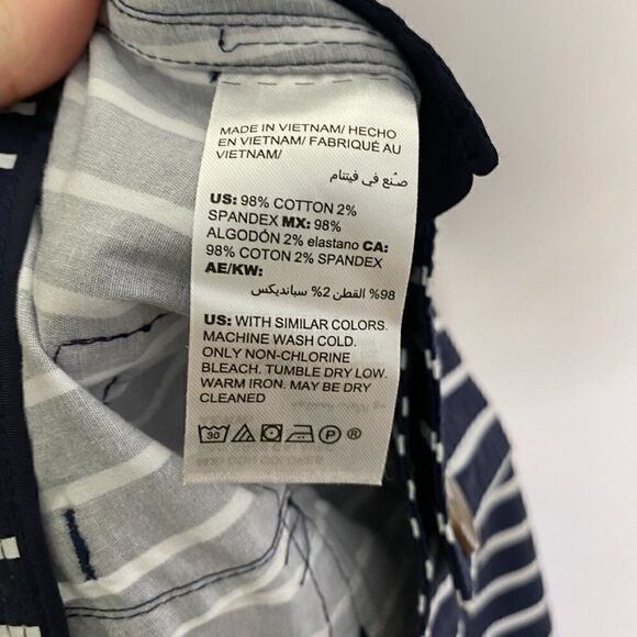 NEW Chico's Classic Blue and White Striped Wide Leg Crop Pants 570284072 - Picture 6 of 6